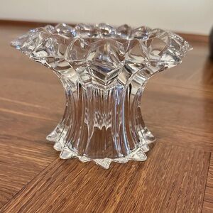 PartyLite P7378 Aurora Pillar Candle Holder RETIRED 24% Lead Crystal Collection